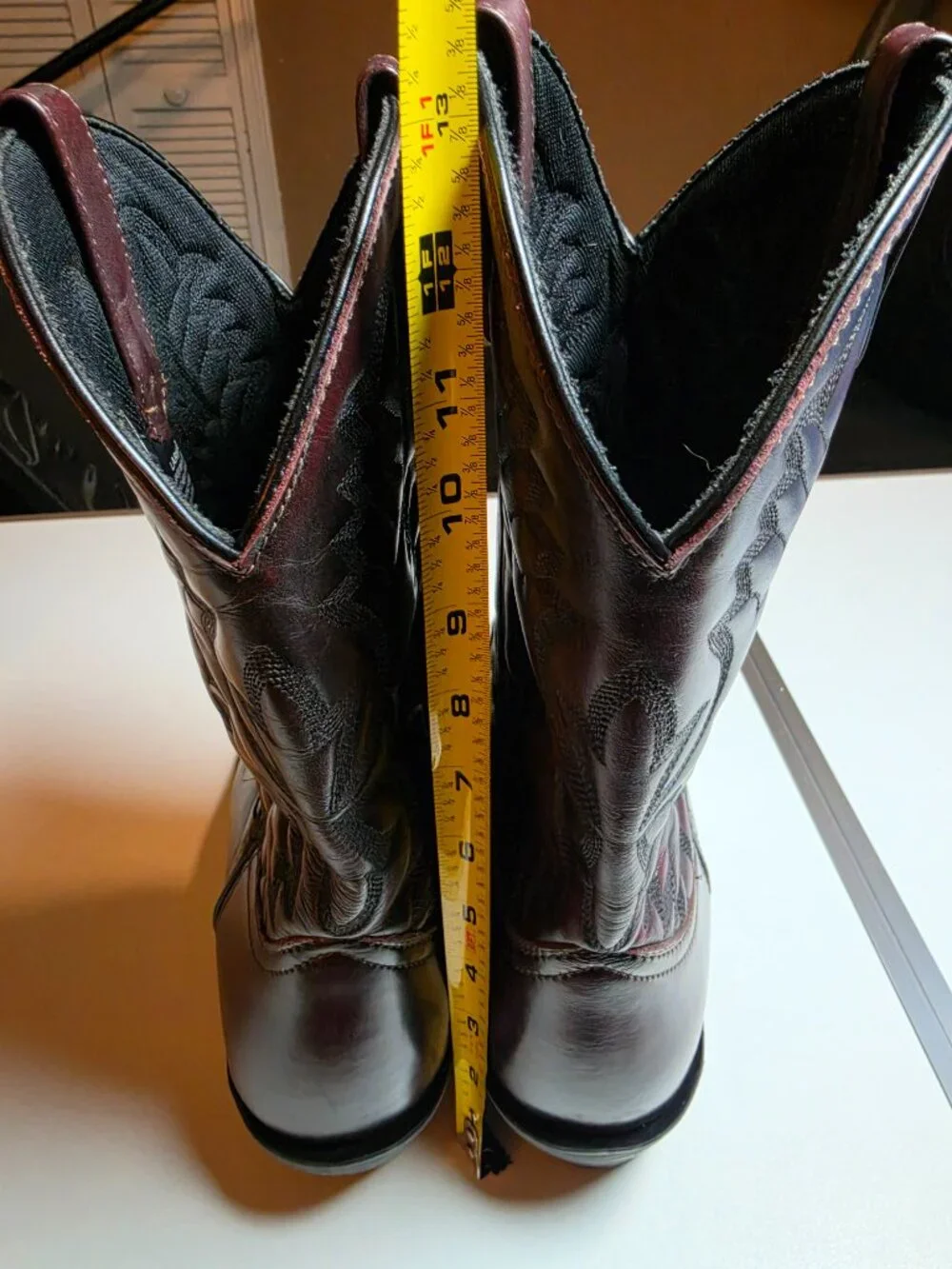 Laredo Men's Lawton Black Cherry Western Boots Sz 12D